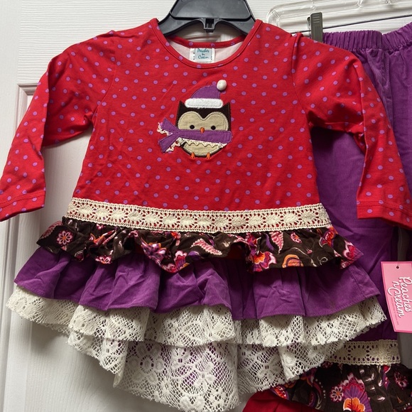 Toddler girls ruffle pants with long sleeve shirt very cute size 4 new with tags - Picture 2 of 8